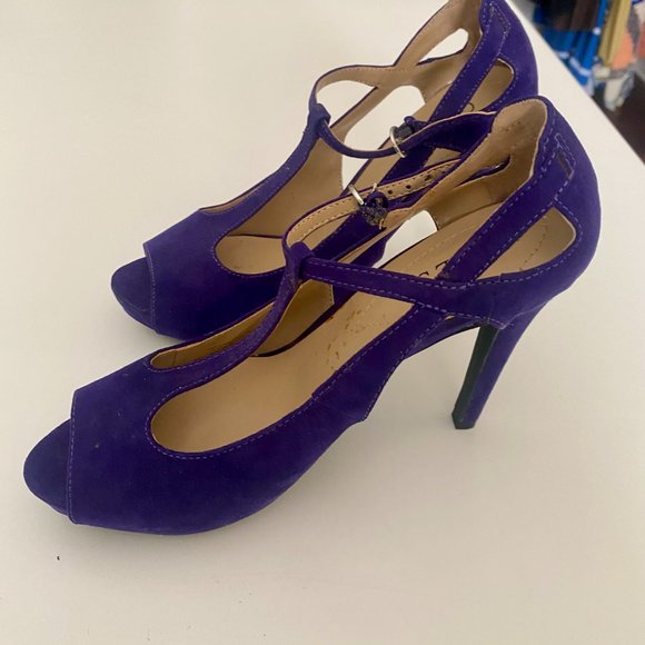 Guess Purple platform suede heels - Picture 4 of 6